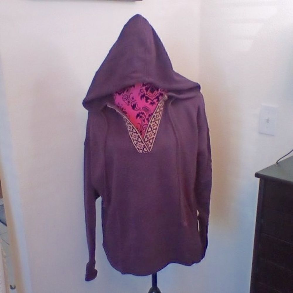 Wonderly Purple Aztec Sweater Hoodie - Size XL - Picture 2 of 7